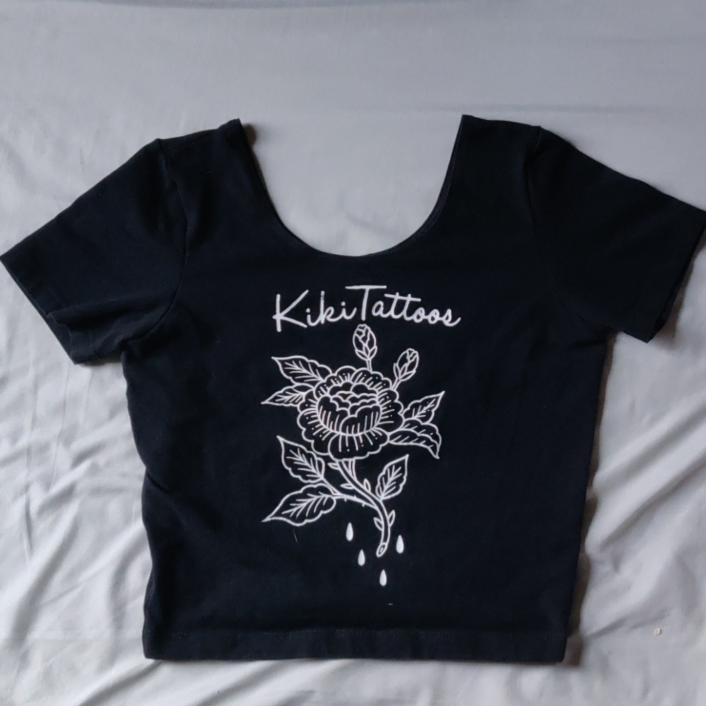 American apparel black crop top
